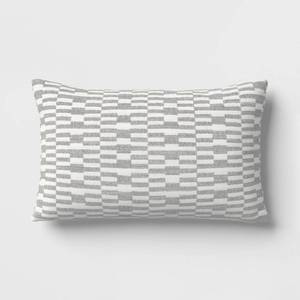 lot 5062 image: Lumbar Woven Linework Throw Pillow BlackIvory - Threshold - Retail $20
