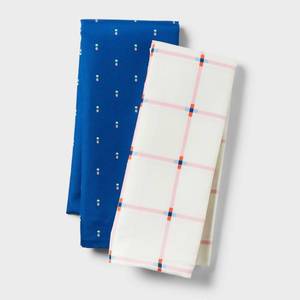 lot 5071 image: 2pk Microfiber Body Pillow Cover Blue DotGrid - Room Essentials - Retail $10