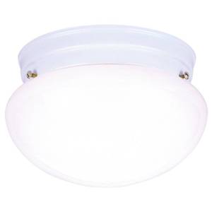lot 5120 image: Westinghouse Lighting 6661100 Two-Light Flush-Mount Interior Ceiling Fixture, White Finish with White Glass - Retail $36