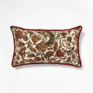 lot 5121 image: 14x24 Jacobean Floral Throw Pillow Cream and Burgundy - Threshold designed with Studio McGee - Retail $25