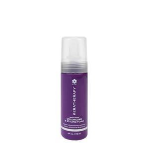 lot 5131 image: KERATHERAPY Keratin Infused Volumizing Nourishing Styling Foam, 6 fl. oz., 178 ml - Hair Styling Foam with Sunflower Oil, Linseed Oil, & Olive Fruit for Shine & Frizz Control - Volumizing Mousse - Retail $29