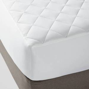 lot 5161 image: King Cool Touch Cooling Mattress Pad - Threshold Hypoallergenic, Waterproof Protector, Fits 18 Depth - Retail $50