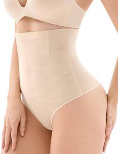 lot 5178 image: Esa Liang Thong Shapewear for Women Tummy Control High Waisted Thong Panties Seamless Body Shaper Girdle Underwear Nude Small&nbsp