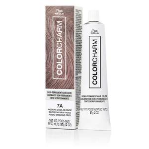 lot 5232 image: COLORCHARM Demi Permanent Hair Color 7A Medium Cool Blonde Gloss, Refresh & Tone 2 Fl Oz - Retail $10