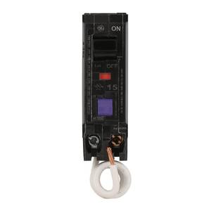 lot 5299 image: ABB THQL1115DFS Circuit Breaker 15A 1-Pole 120240V Q-Line Plug-in Thermal Magnetic Trip Quick-MakeQuick-Break Easy Trip Indication Residential &amp Commercial UL Listed - Retail $62