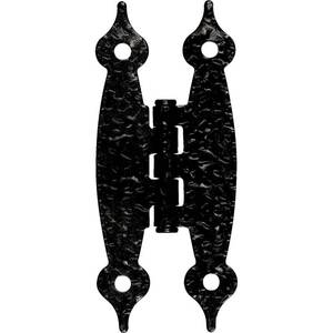 lot 5309 image: Franklin Brass Hammercraft (10-Pack) Cabinet Hinges Flush Mount H for Cabinet Doors BoxesChestsCupboardFurniture, Matte Black H09000K-FB-B - Retail $14