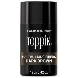 lot 5343 image: Toppik Hair Building Fibers, Dark Brown, 12g Fill In Fine or Thinning Hair, Instantly Thicker, Fuller Looking, 9 Shades for Men & Women, Keratin Protein Formula - Retail $25
