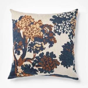 lot 5369 image: Cream-Navy-Olive Jacquard Tree Pillow 24x24 - Threshold designed with Studio McGee - Retail $36