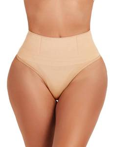 lot 5394 image: JELLYOGA Thong Shapewear for Women Tummy Control Body Shaper Panties Girdle Seamless High Waist Shaping Underwear (Nude, S) - Retail $15