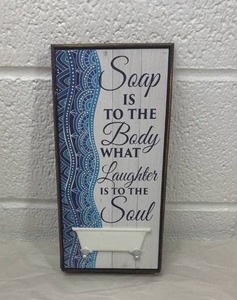 lot 35 image: Beach Wall Decor - Sand is to the Body Quote Sign