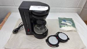 lot 46 image: Gevalia Coffee Maker with Filters and Accessories