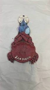 lot 55 image: San Diego Decorative Clay Crab Ornament