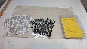 lot 100 image: Custom Letter and Number Decal Set