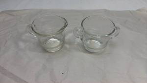 lot 116 image: Clear Glass Creamer Set