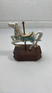 lot 141 image: Decorative Carousel Horse Music Box