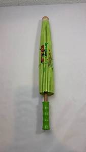 lot 162 image: Japanese Paper Parasol in Lime Green