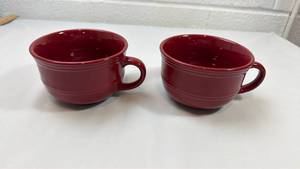 lot 183 image: Mainstays Red Stoneware Coffee Cups Set of 2