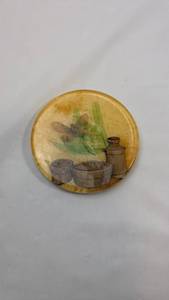lot 202 image: Japanese Hand-Painted Butterfly Ceramic Plate