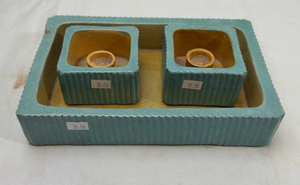 lot 249 image: Mid Century Turquoise Foam Display Risers Set