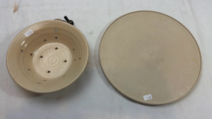 lot 276 image: Handcrafted Ceramic Berry Bowl with Floral Design