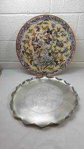 lot 295 image: Butterfly Garden Round Decorative Puzzle Plate