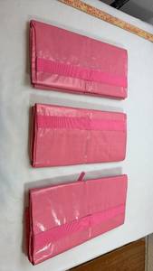 lot 297 image: Pink Zippered Storage Organizers - Set of 3