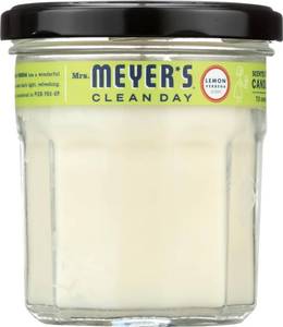 lot 363 image: MRS. MEYERS CLEAN DAY Lemon Verbena Soy Candle, Garden-Inspired Aromatherapy Homekeeping, 35 Hour Burn Time, Made with Essential Oils, 7.2 oz Large Glass Jar Candles (Pack of 2) - Retail $26