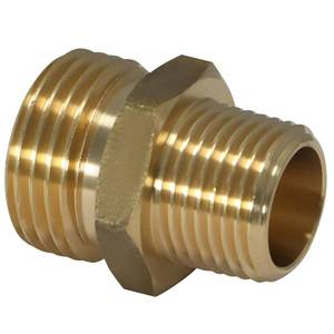 lot 375 image: XFITTING 34 inch MHT x 12 inch MIP Hose-to-Pipe Adapter, 2 Pieces - Retail $9