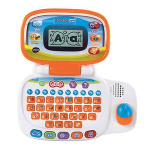 lot 381 image: VTech Tote and Go Laptop, Orange MISSING TWO BUTTONS  - Retail $23