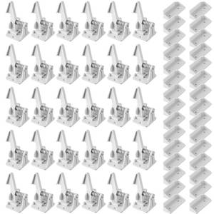 lot 402 image: Tuanse 30 Pcs Cabinet Locks Child Safety Latches Invisible Safety Drawer Latches with Screws Self Adhesive Cabinet Drawer Locks for Baby Child Proofing Home Kitchen Furniture Door(White) - Retail $26