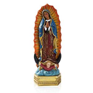 lot 409 image: Lependor Our Lady of Guadalupe The Blessed Virgin Mary Resin Statue Sculpture, The Blessed Mother of The Immaculate Comception Home Madonna Figurine - Colored Our Lady - Retail $17