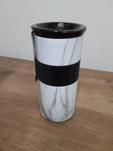 lot 440 image: Elemental Artisan Insulated Tumbler, Triple Wall Coffee Travel Mug, Reusable Stainless Steel Coffee Tumbler with Ceramic Lid, Thermal Coffee Cups for Hot (6 Hrs) & Cold (18 Hrs), 16oz - Beige - Retail $29