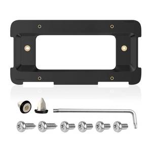 lot 445 image: Podestaa Rear License Plate Frame Bracket Holder Mount for 2005-2023 BMW 12 35  6 X Series, 328i 323i 528i M3, 2002-2019 Mini Cooper 51187160607 511882380615 51188238061 Screws - Retail $10