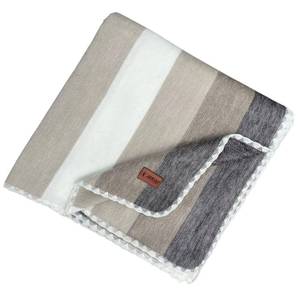 lot 450 image: Alpaca Wool Blanket 95 x 65 Inches  Large Warm & Ultra-Soft Throw Blanket  Hypoallergenic, Breathable, Non-Itchy Alpaca Wool  Variegated Design for Sofa, Bed & Couch(Grey Striped) - Retail $118
