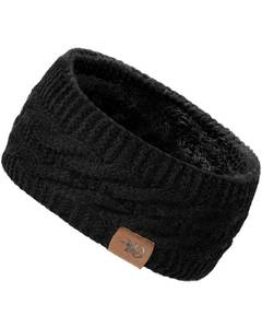 lot 459 image: Ymomode Winter Headband - 1 Pack Womens Winter Headbands Fuzzy Fleece Lined Ear Warmer Cable Knit Thick Warm Crochet Headband