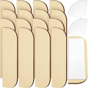 lot 481 image: 3.5 Inch Hinge Repair Wooden Plate Door Hole Cover Plate Wooden Hinge Filler Wood Repair Kit Kitchen Cabinet Hinges Cabinet Door Blanks with Double Sided Tapes(16 Pack) - Retail $13