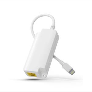 lot 484 image: Lightning to Ethernet Adapter Supports All iOS, PoE to Lightning Adapter with 10W Charging for iPadiPhoneiPod, Power & Data 2-in-1 RJ45 Port, 10100Mbps Plug & Play, PTAP-AF - Retail $20