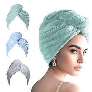 lot 514 image: AGKXHDEC Microfiber Hair Drying Towel Wrap for Women, Hair Turbans Towel for Wet Hair,turbie Twist Hair Towels(The Color of The Picture is for Reference only) (Light Blue,Light Green,Gray) - Retail $205