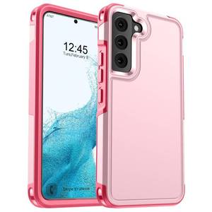 lot 516 image: zapica Designed for Samsung Galaxy S22 Case, Military Drop Protection Dual Layer Structure Design Heavy Duty Shockproof Non-Slip Phone Cover for Galaxy S22, Light Pink - Retail $13