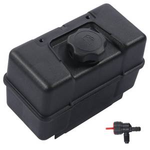 lot 543 image: Misakomo 691993 Fuel Tank - 1 Gallon Plastic Small Gas Tank for Lawn Mower Engines, Garden Tiller, Log Splitter, Snow Blower, 4 Quart Universal Tank with Shut Off Valve and Cap for Remote Mounting - Retail $30