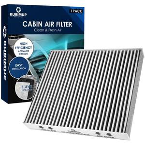 lot 562 image: KURIMUP Premium Cabin Air Filter with Activated Carbon,Replacement for CF10743, Fit for Chrysler Town & Country,Dodge Grand Caravan,Nissan ArmadaTitan,Infiniti G25G35M45Q40Q50QX70. - Retail $10