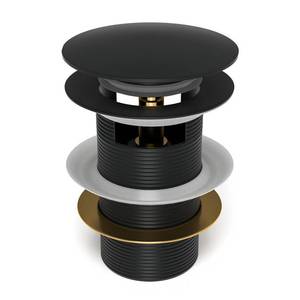 lot 569 image: Fibetter Pop-up Drain for Freestanding Tub, Black Free Standing Bathtub Drain Stopper Fits Most Freestanding Tubs, CUPC Certification (Matte Black) - Retail $40