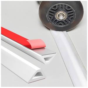 lot 573 image: Shower Threshold Water Dam Barrier �� 67in Self-Adhesive, Waterproof, Flexible Silicone, Customizable, Easy Install, Prevents Water Leakage & Slipping, Wheelchair Access - Retail $30