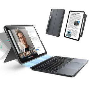 lot 599 image: ESR for iPad Air 13 (M3M2) 20252024 Case with Keyboard, Magnetic Detachable Keyboard, PortraitLandscape Modes, Large Click-Anywhere Trackpad, Backlit Keys, Shift Series, Dark Gray - Retail $100