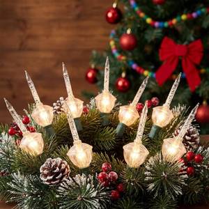 lot 600 image: Christmas Bubble Lights Set, 8.8Ft Vintage String Lights, 9 Color Bulbs With Silver Glitter Traditional Lights for Christmas Tree Party Indoor Outdoor Decor, Green Wire