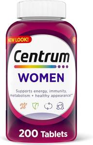 lot 2531 image: Centrum Multivitamin Tablet for Women, MultivitaminMultimineral Supplement with Iron, Vitamin D3, B Vitamins and Antioxidant Vitamins C and E, Gluten Free, Non-GMO Ingredients - 200 Count