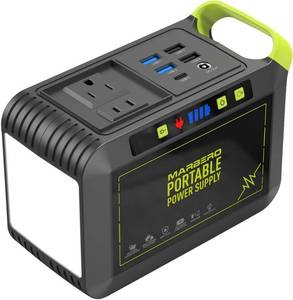 lot 2584 image: MARBERO Portable Power Station 88Wh Camping Lithium Battery Solar Generator Fast Charging with AC Outlet 120W Peak Power Bank(Solar Panel Optional) for Home Backup Outdoor Emergency RV Van Hunting