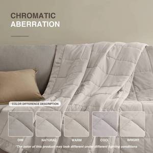 lot 2605 image: Madison Park Windom Lightweight Down Alternative Blanket with Satin Trim, Color Varies from Stock Photo