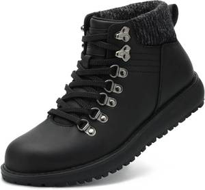 lot 2628 image: ANJOUFEMME Womens Comfy Hiking Boots-Casual Outdoor Lace up Ankle Booties Work Boots LightWeight Winter Shoes for Walking Trekking, Size 9 - Color Varies from Stock Photo