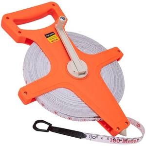 lot 2652 image: Open Reel Tape Measure 330 Feet, Fiberglass Tape Measure, Yard Measuring Tape Fit for Sports Field, Outdoor, Engineer,Track, Durable Dual-Sided Measuring Reel with Feet and Meters (12)